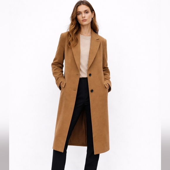 Zara Jackets & Blazers - ZARA Brown Single-Breasted Wool Coat